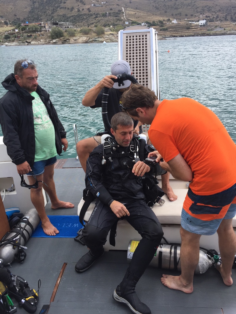 Marine crew preparing a specialist unit